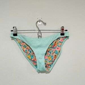 Body Glove Women Pastel Blue Flowers Bikini Bottom Size M